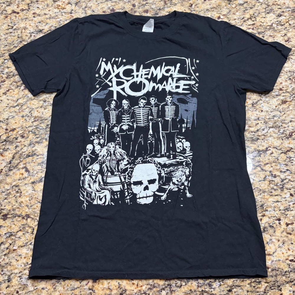 My Chemical Romance Black Parade Band Graphic T-Shirt Mens Medium Black ws